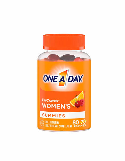 One A Day Women's Gummy Multivitamin, multivitaminas para mujeres, 80 unidades