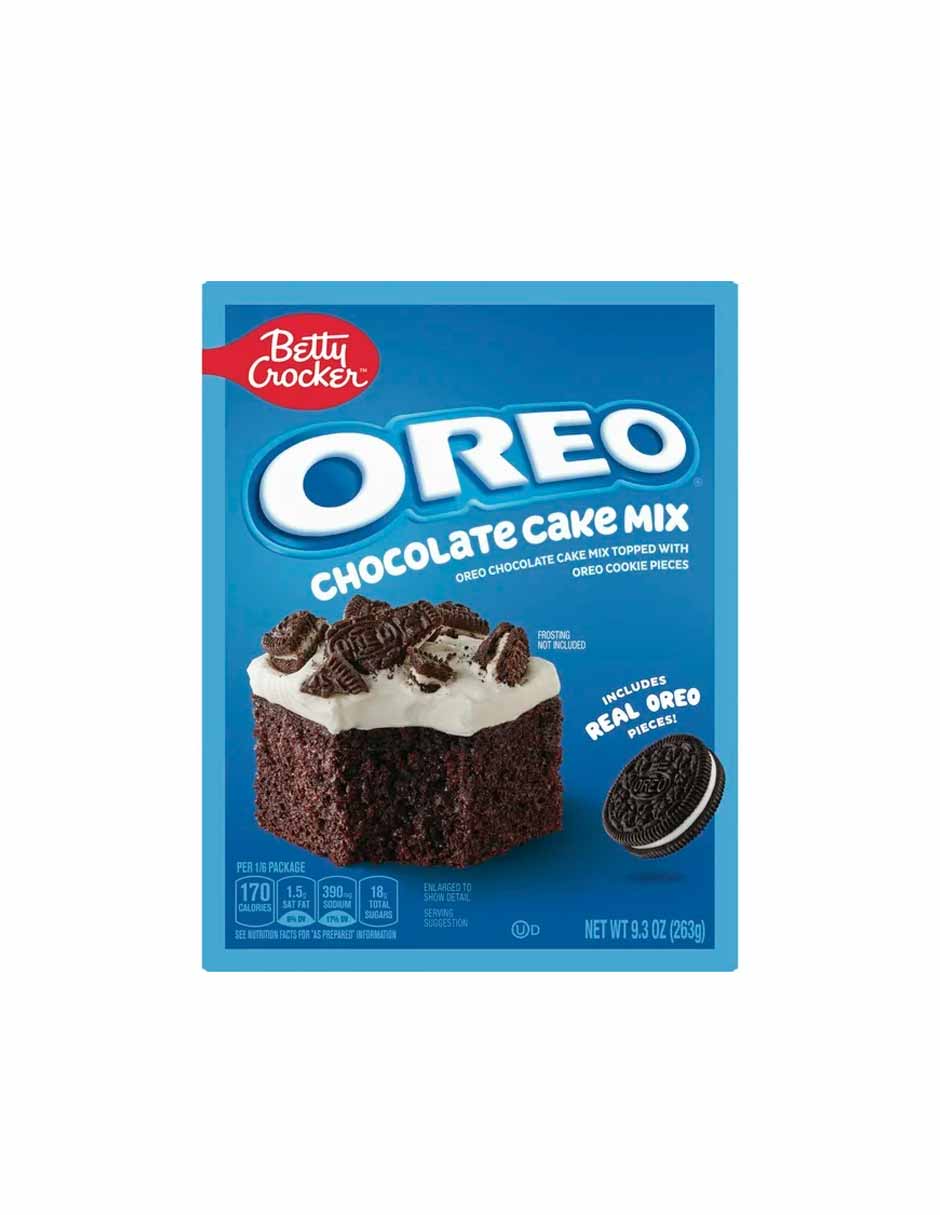 Betty Crocker OREO mezcla pastel chocolate 263gr