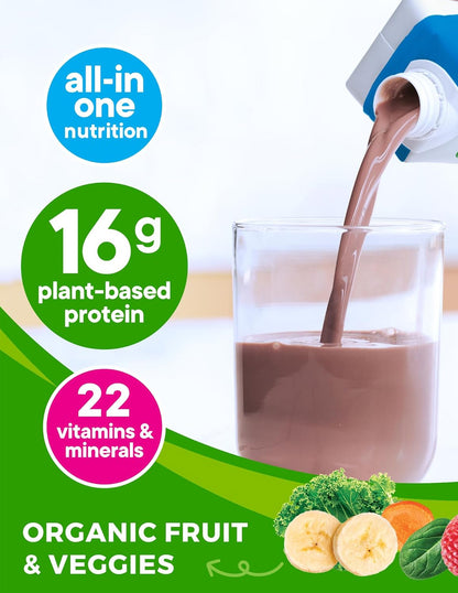 Batido nutricional vegano orgánico sabor chocolate Orgain 12 pack