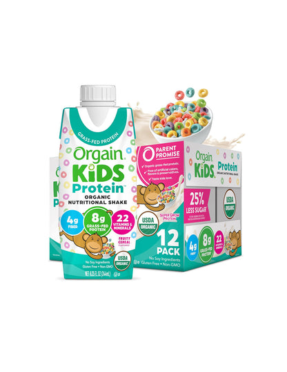 Batido nutricional orgánico infantil con proteínas Orgain 12 pack (variedad)