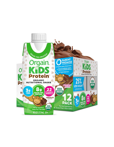 Batido nutricional orgánico infantil con proteínas Orgain 12 pack (variedad)