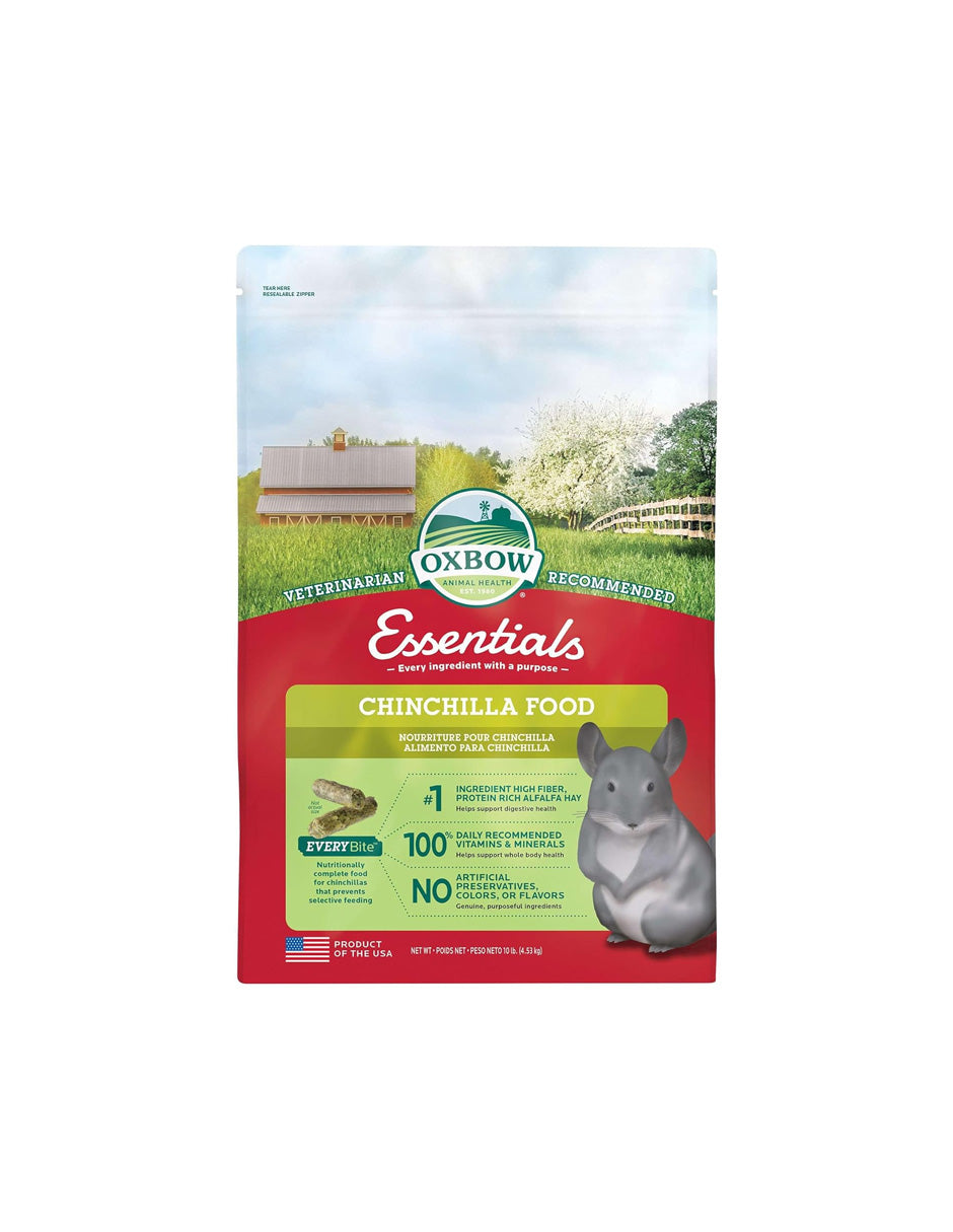 Oxbow Essentials comida para Chinchilla sin semillas e ingredientes artificiales 4.53kg