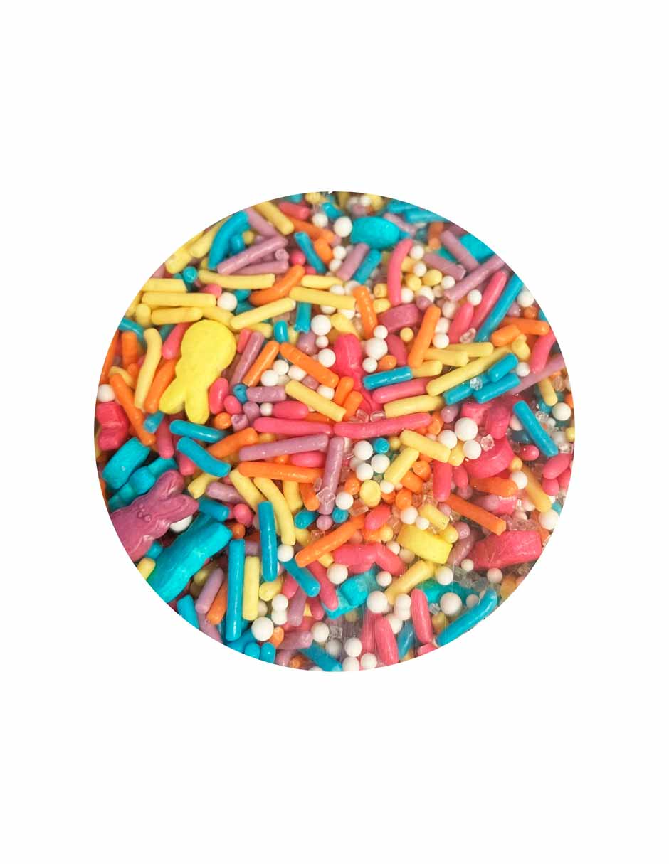 Peeps Sprinkles chispas para decorar color rosa 80gr