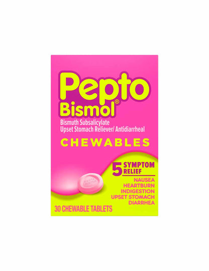 Pepto Bismol 5, sabor original, 30 tabletas masticables