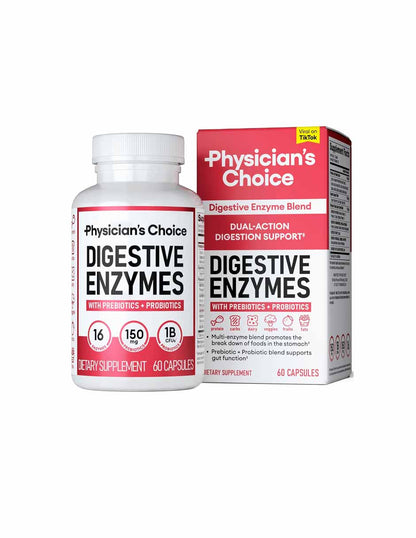 Physician's Choice Enzimas digestivas para la salud intestinal 60 cápsulas