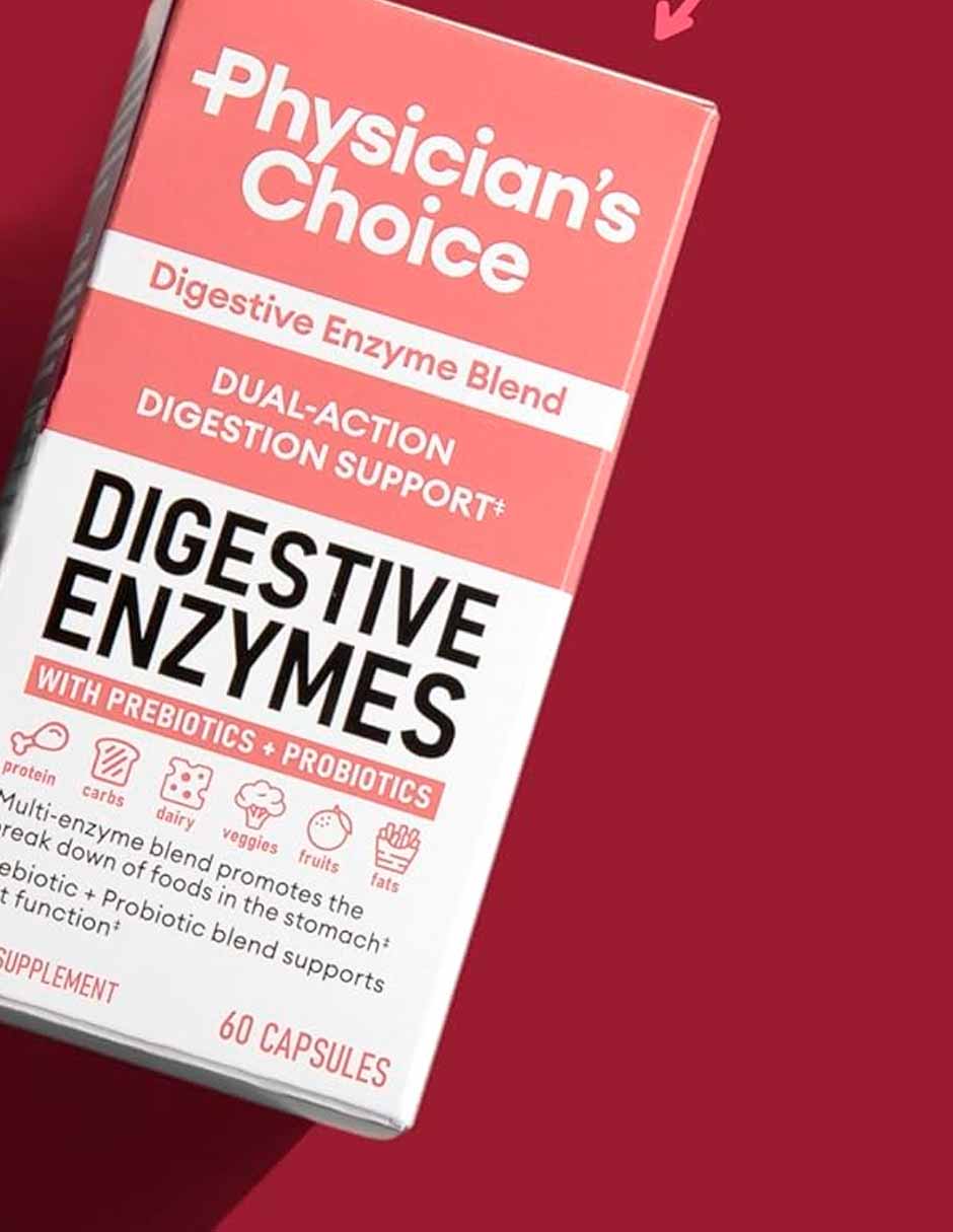 Physician's Choice Enzimas digestivas para la salud intestinal 60 cápsulas