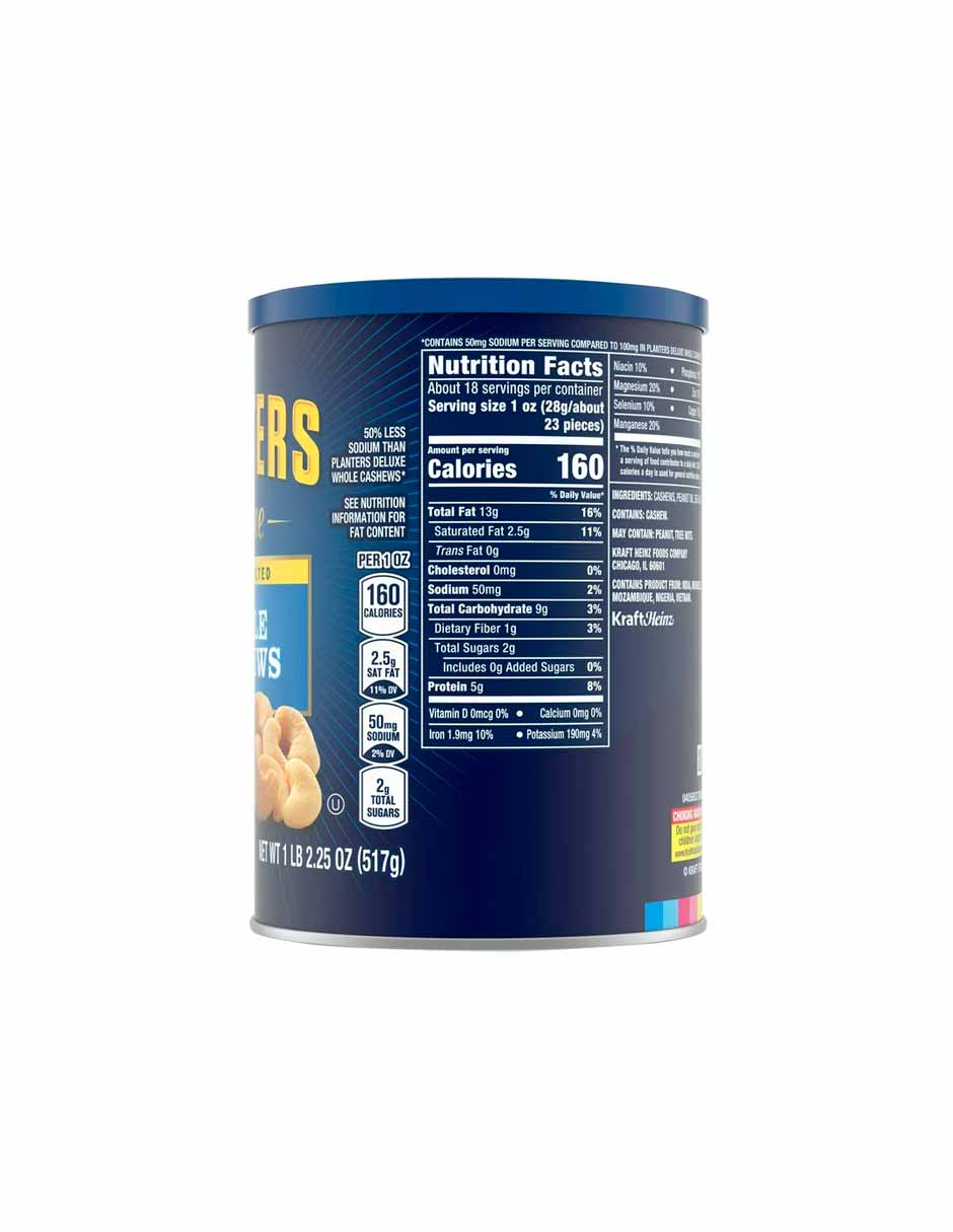 Planters Deluxe Anacardos enteros ligeramente salados 517gr