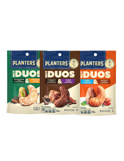 Nueces Duos Planters surtidas tostadas para snack 142gr (sabor a elegir)
