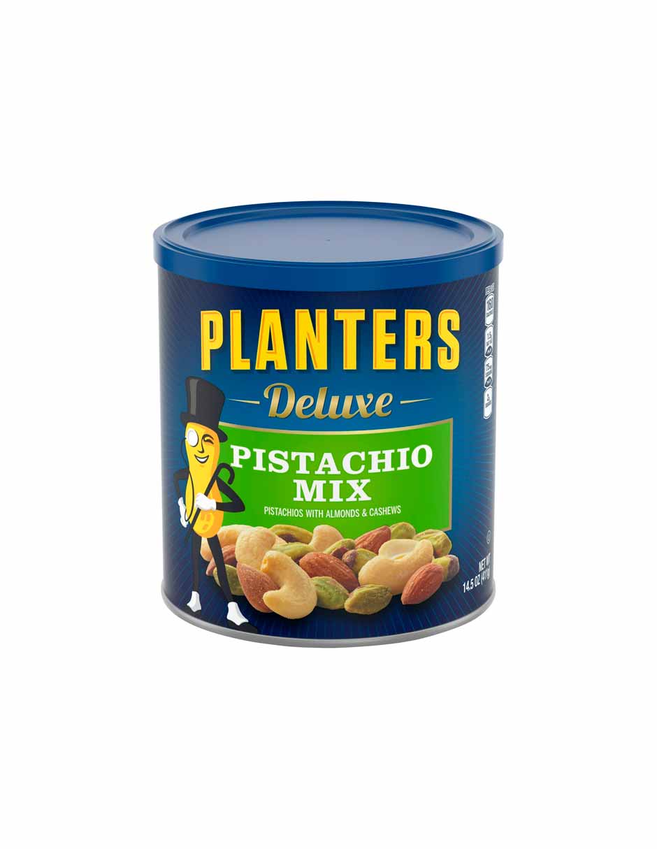 Planters Deluxe Pistacho Nut Mix con pistachos, almendras y anacardos 411gr