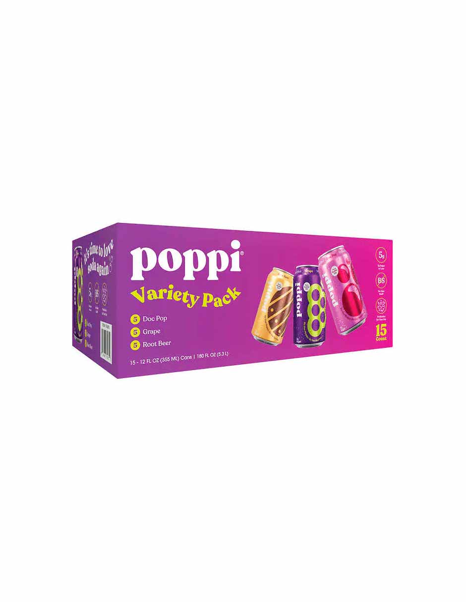 Poppi refresco prebiótico 15 pack