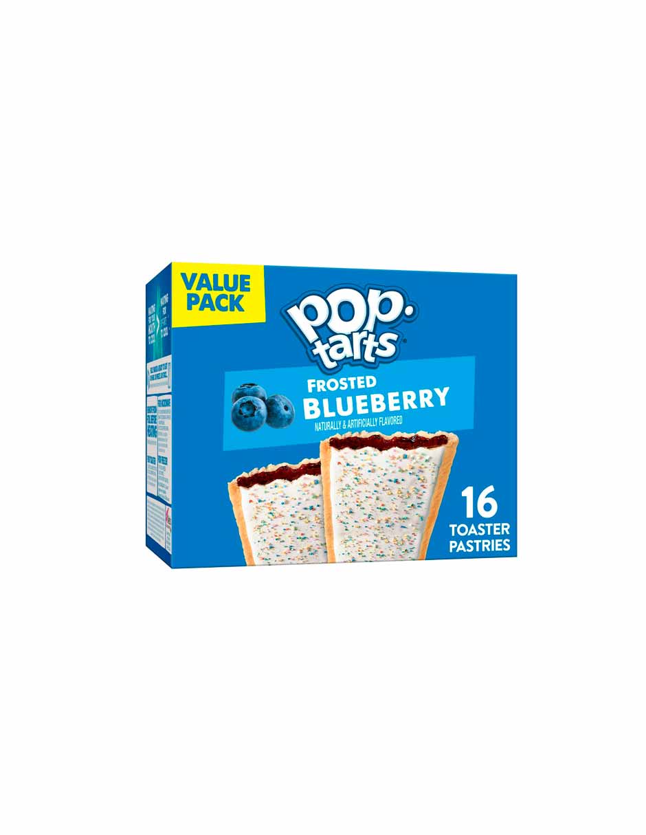 Pop tarts blueberry con 16 piezas