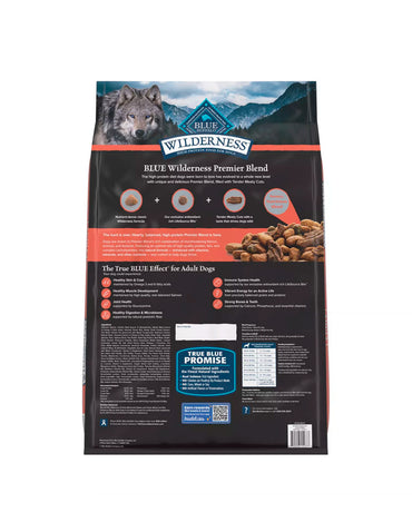 Blue Buffalo Wilderness Premier Blend para perros adultos cortes de carne y salmón 10.8 kg