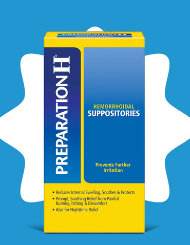 Supositorios para Hemorroides Preparation H paquete con 24 supositorios