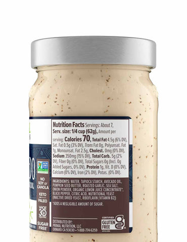 Primal Kitchen Salsa Alfredo sin lácteos con ajo 425gr