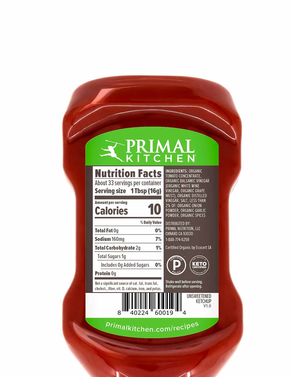 Primal Kitchen Ketchup sin azúcar 524gr