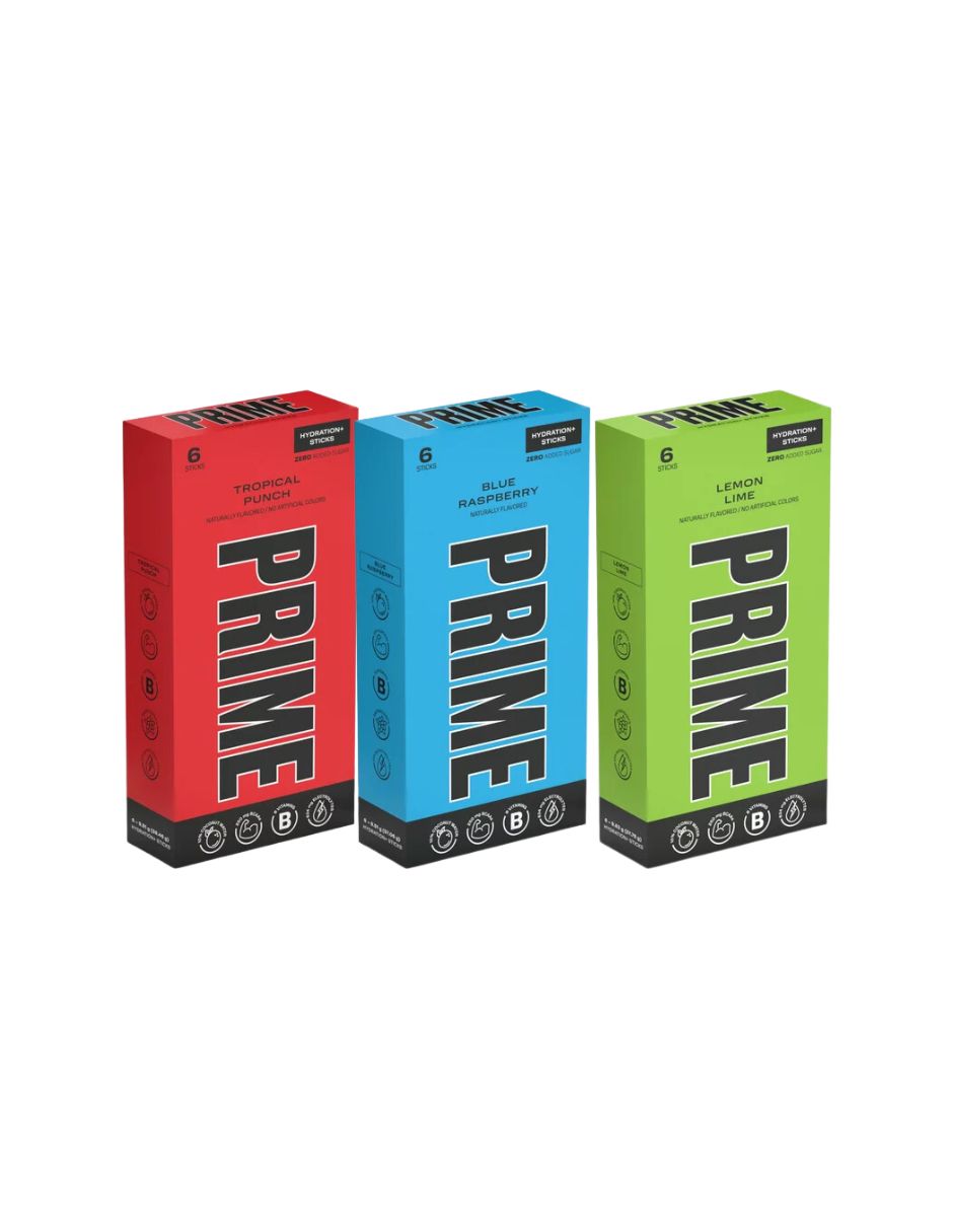 Prime bebida en polvo hidratante 6 pack (Variedad de sabores)