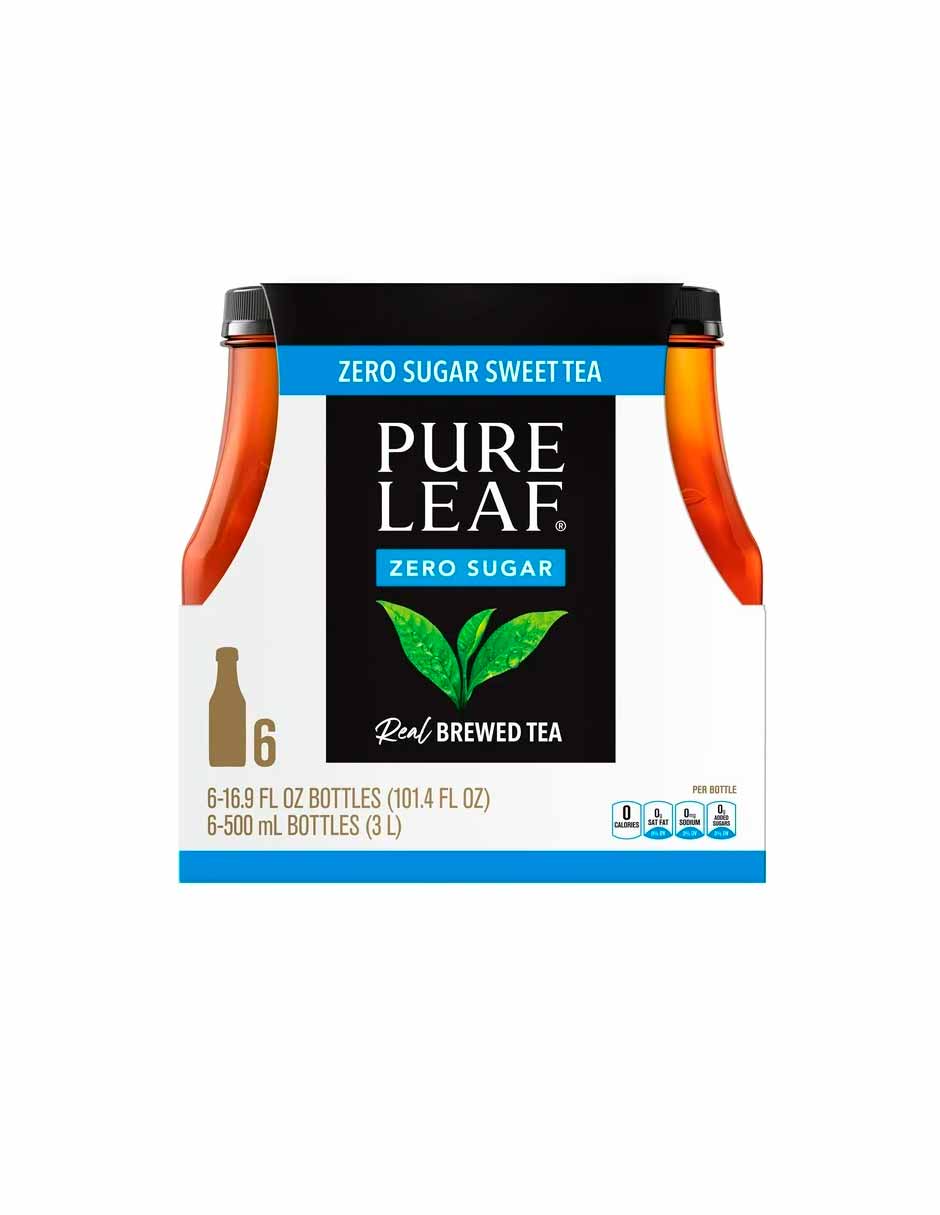 Pure Leaf Real Brewed Té helado sin azúcar 6 pack