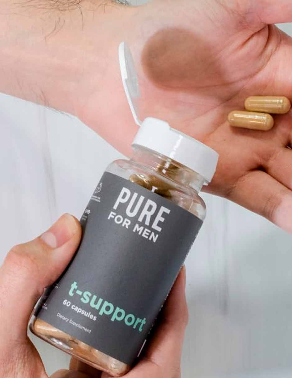 Pure for Men suplemento para hombres con maca, vitamina D y ashwagandha 60 cápsulas