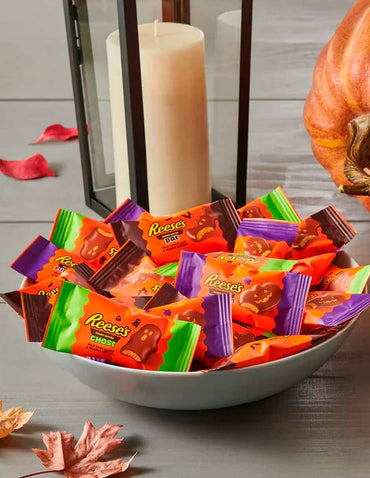 Reese's Surtido pumpkin, bats y ghosts chocolates con mantequilla de maní 408gr