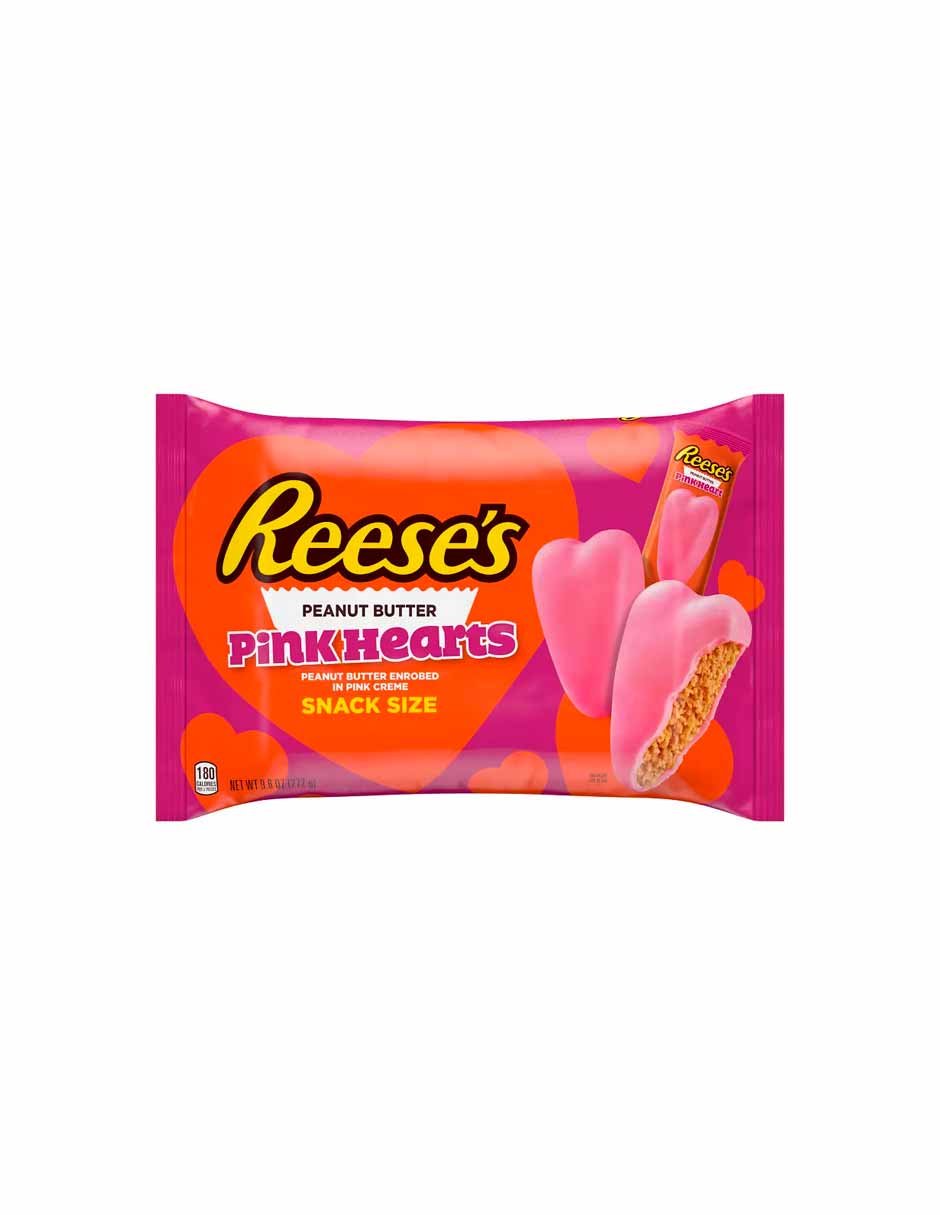 Reese's chocolates corazones rosas con mantequilla de maní San Valentín 272gr