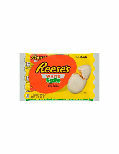 Reese's huevitos chocolate crema blanca edición pascua. 6 unidades