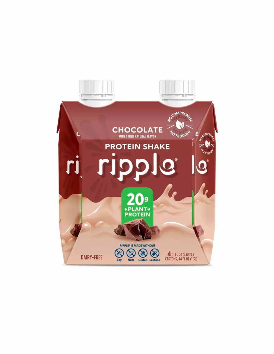 Ripple batido proteína vegana sabor chocolate 4 pack