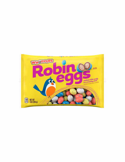 Whoppers Robin Eggs huevitos chocolates leche malteada pascua 255gr