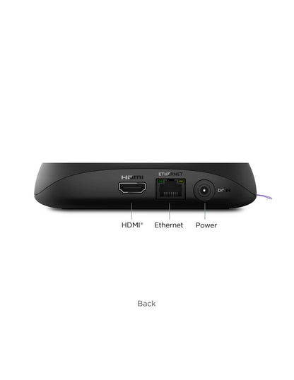 Dispositivo de transmisión Roku Ultra LT 4K/HDR/Dolby Vision/Wi-Fi® de doble banda con control remoto por voz Roku y cable HDM