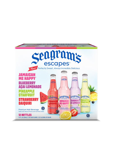 Seagram's Escapes Classic, bebida de malta sabores variados 12 pack