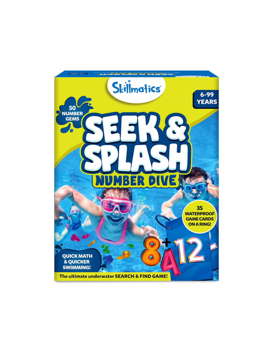 Skillmatics Juego de piscina Números Seek & Splash para niños