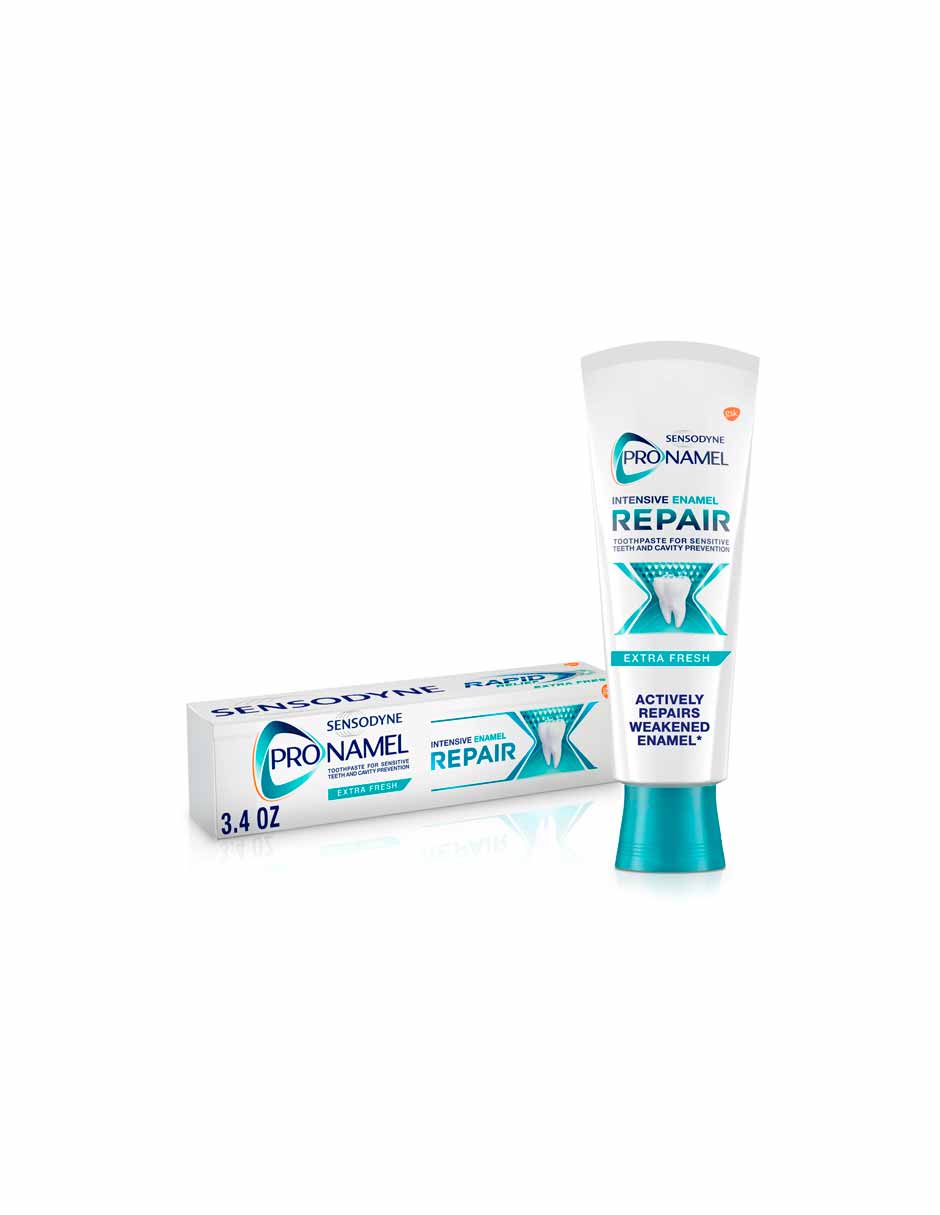 Pasta dental Sensodyne reparación de esmalte dientes sensibles , Extra Fresh 96gr