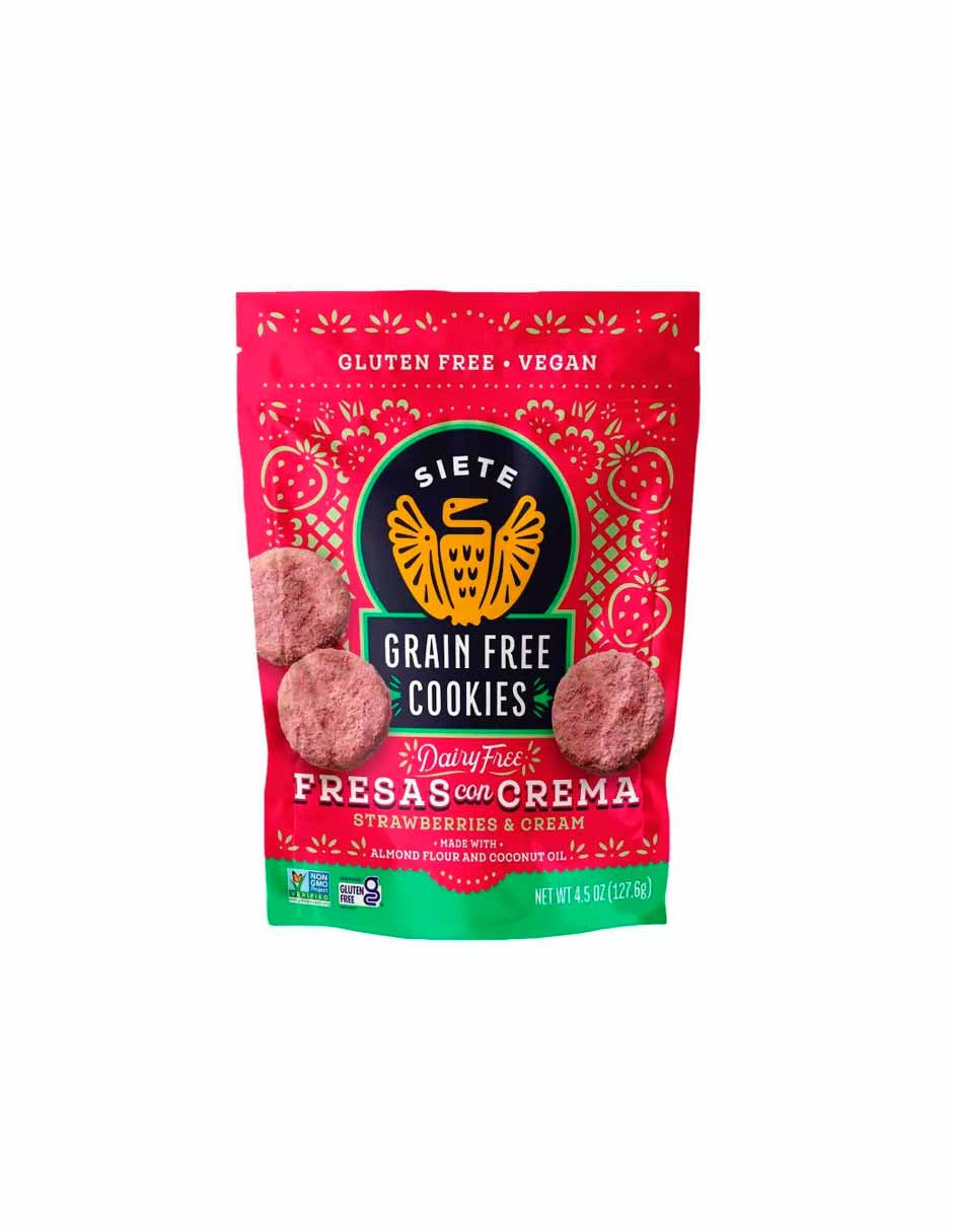 Siete galletas de fresas y crema 127.6gr