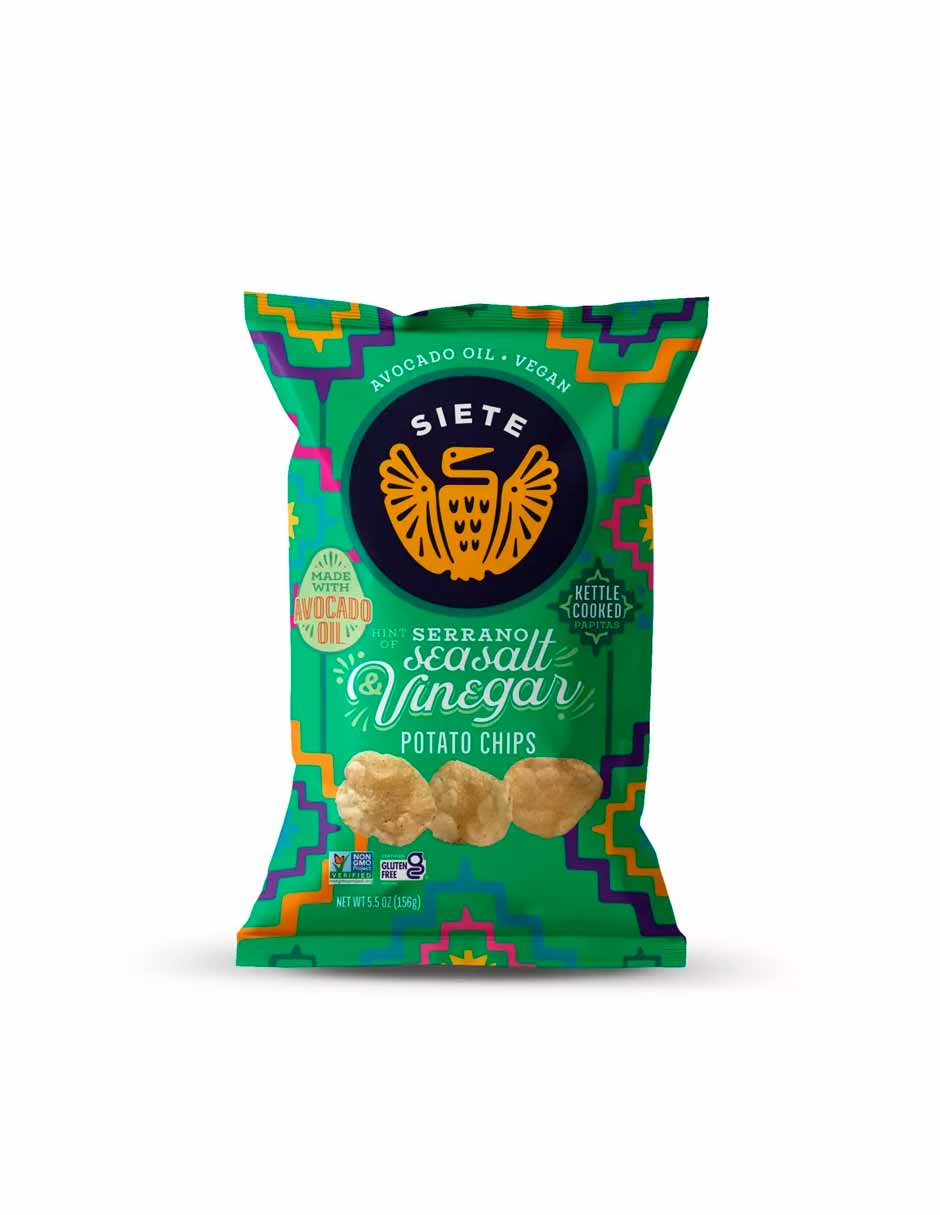 Siete papas paleo veganas sabor vinagre y sal marina 156gr