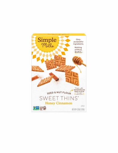 Simple Mills galletas delgadas con miel y canela, sin gluten 120gr