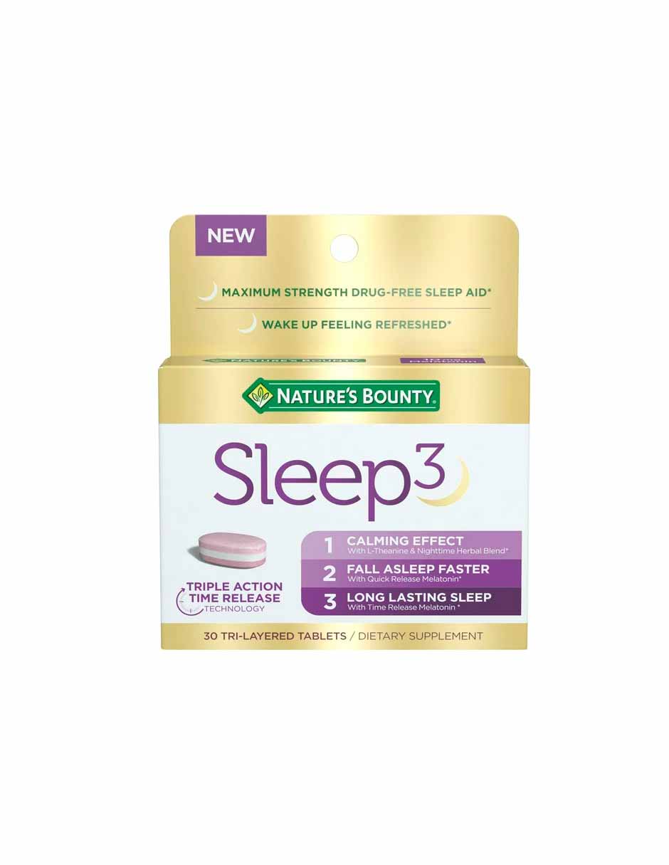 Nature's Bounty Sleep3 Melatonina 10mg, 30 unidades