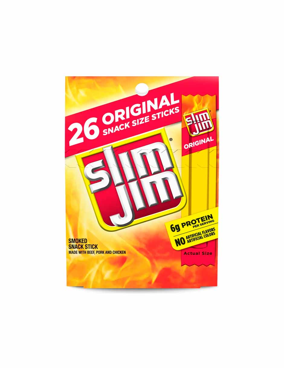 Slim Jim Original Smoked Snack Stick, 26 sticks