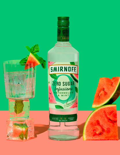 Smirnoff Vodka Infusion Sandpía Mint sin azúcar 750ml