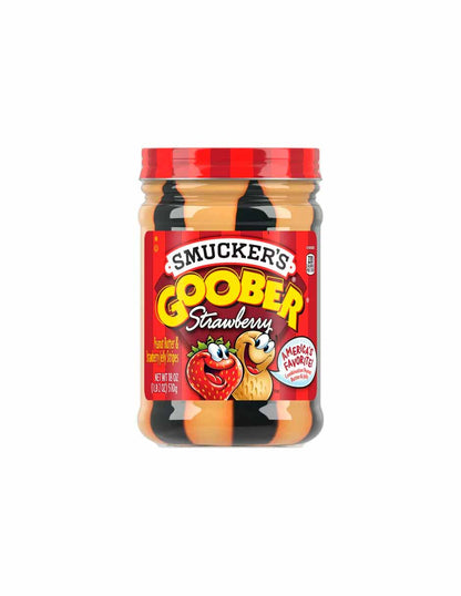 Smucker's Goober Mantequilla de maní y rayas de jalea de fresa 510gr