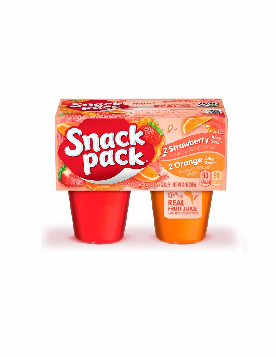 Snack Pack Gelatina 4 pack (variedad de sabores)