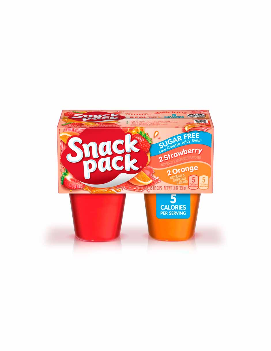 Snack Pack Gelatina sin azúcar 4 pack (Variedad de sabores)