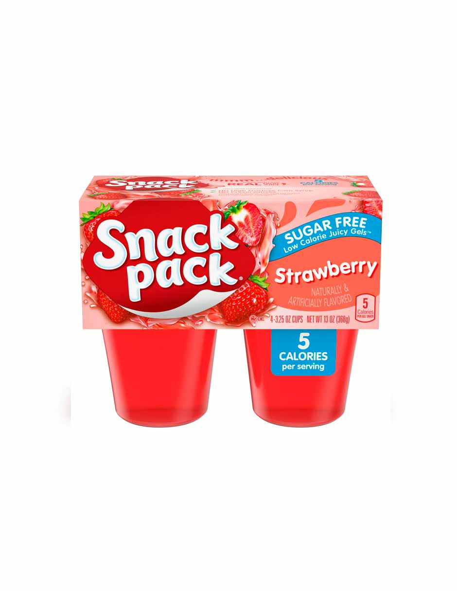 Snack Pack Gelatina sin azúcar 4 pack (Variedad de sabores)