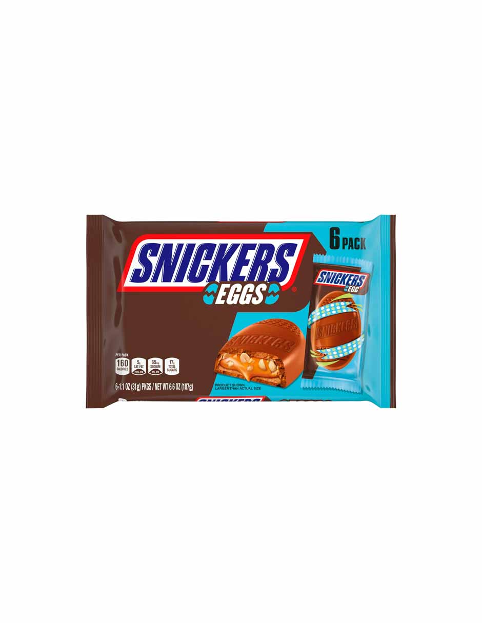 Snickers chocolates huevitos de Pascua, 6 unidades