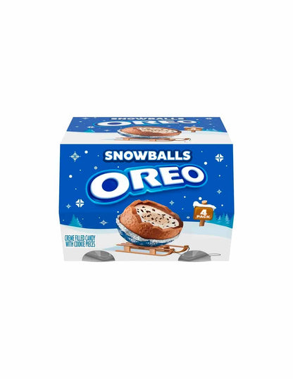 Oreo Snowballs rellenos de crema con trozos de galleta 4 unidades