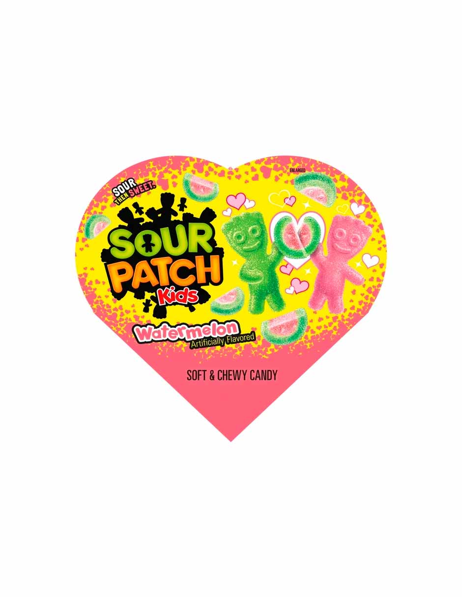 Sour Patch Kids caja en forma de corazón sabor sandía San Valentín 96gr