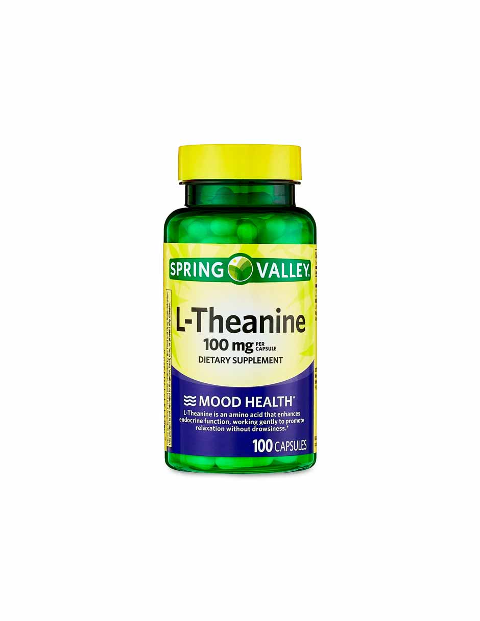 Spring Valley L-Teanina Cápsulas 100 mg, 100 unidades