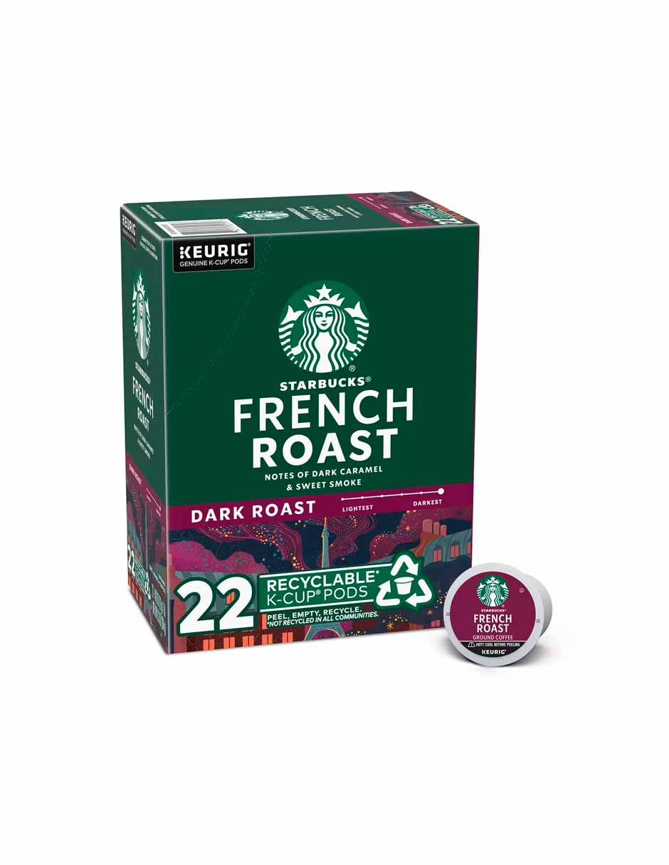 Starbucks French Dark Roast cápsulas Keurig K-Cup, 22 pods