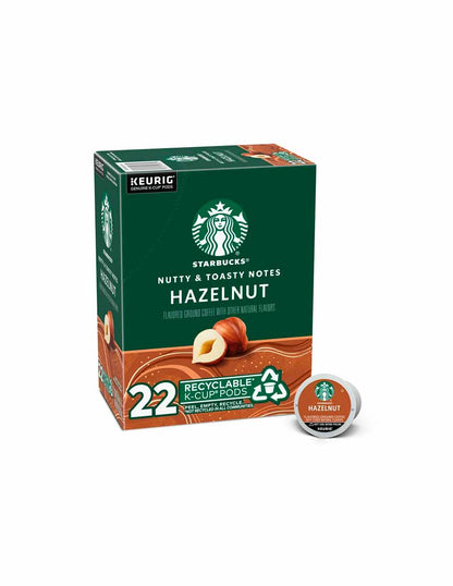 Starbucks Hazelnut cápsulas de café Keurig, 22 pods