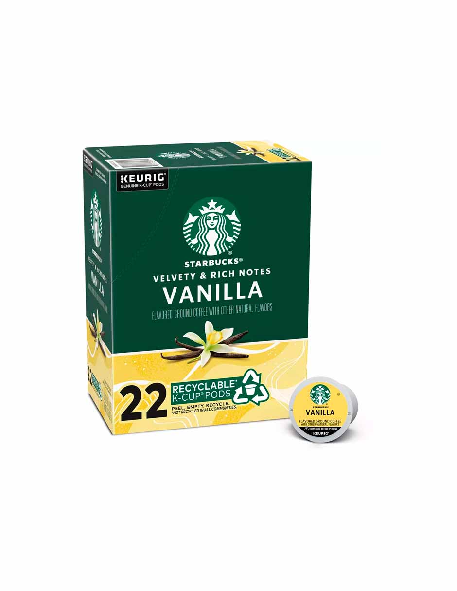 Starbucks vainilla, cápsulas de café Keurig, 22 pods