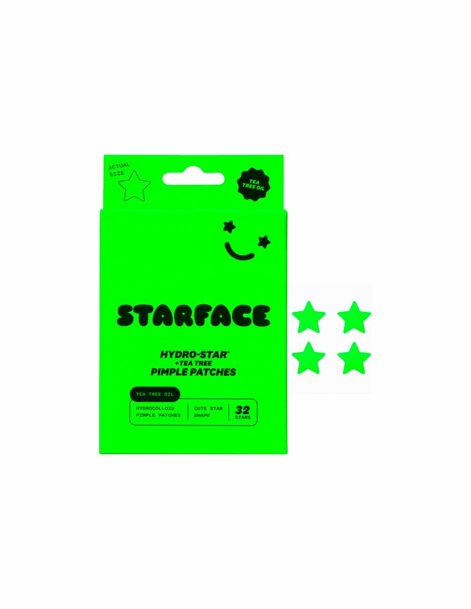 Starface Parches para espinillas aceite de árbol de té, para todo tipo de piel 32 unidades