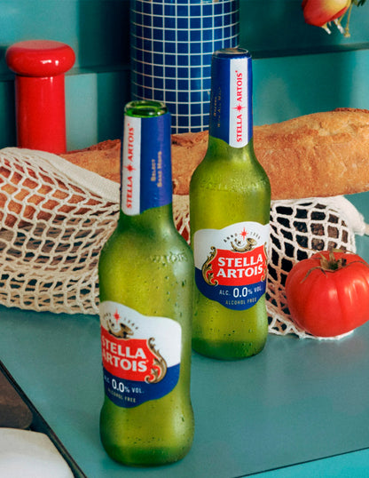 Stella Artois 0.0 Cerveza Nacional, Paquete de 6 Botellas de Vidrio